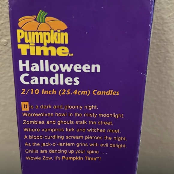 NWT Halloween Candles Witches & Pumpkin Design Set of 2 10” Black Candle… - Picture 5 of 8